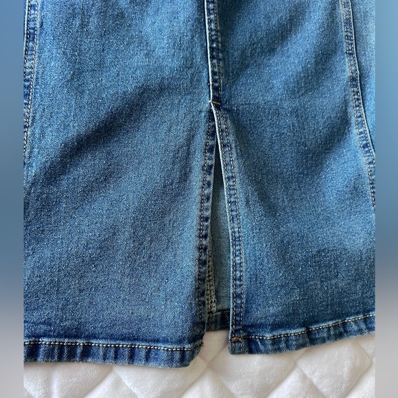 Polagram Blue Denim Midi Skirt - Picture 4 of 9